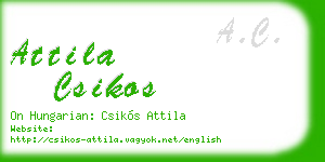 attila csikos business card